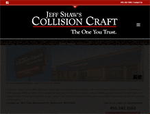 Tablet Screenshot of collisioncraft.net